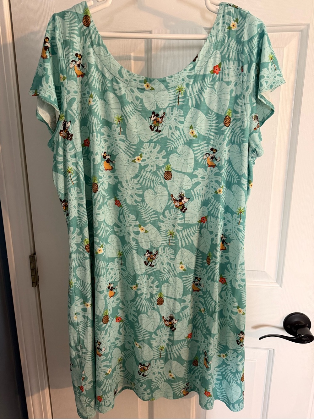 Tommy Bahama Aqua Tropical Print Asymmetrical Dress